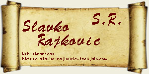 Slavko Rajković vizit kartica